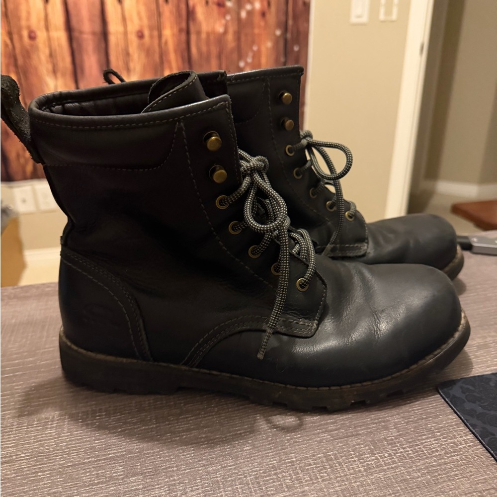 Windriver Tarantula Men's Black Leather Boots With Orthopedic Insoles